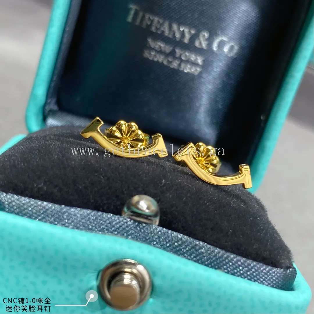 Tiffany T Smile Earrings Yellow Gold/Rose Gold/White Gold