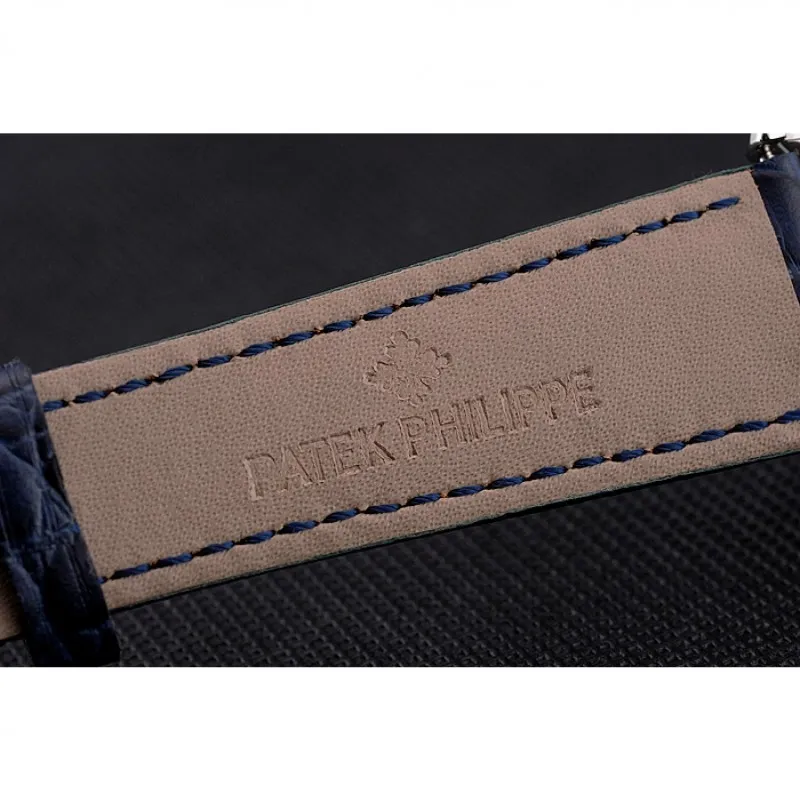 Calatrava Blue Guilloche Dial Blue 41 mm, Stainless Steel