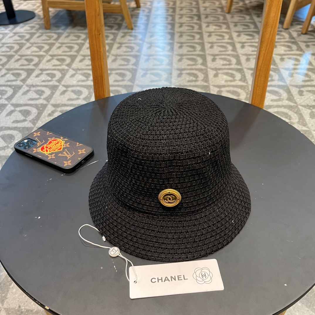 Chanel Hollow Breathable Fisherman's Hat Sunhat （Replica）