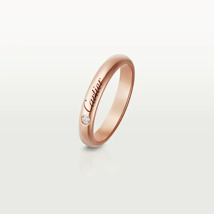 Cartier Ring with One Diamond, C DE CARTIER WEDDING BAND