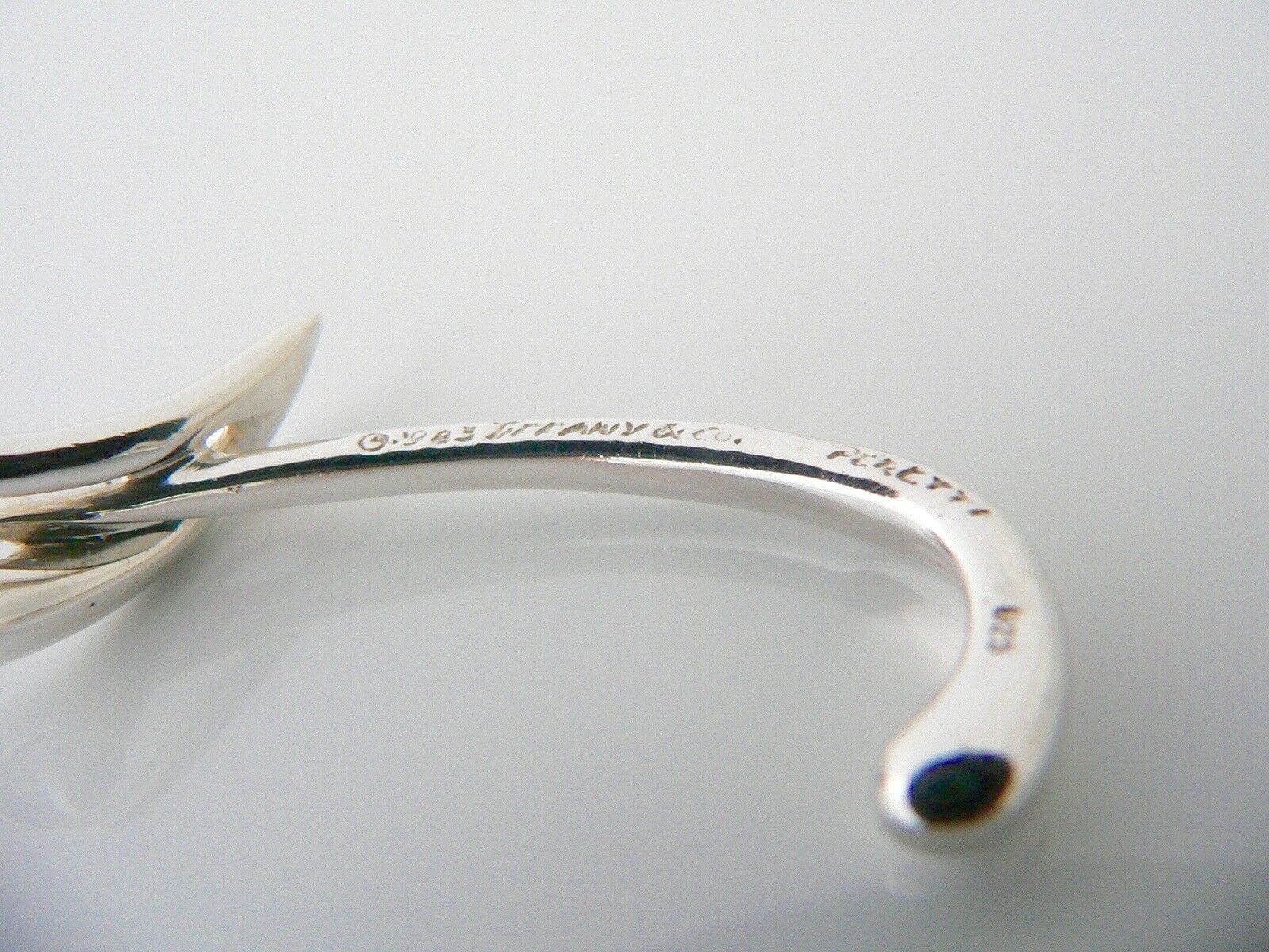 Tiffany & Co Silver Peretti Large Alphabet T Necklace Pendant Charm Chain Gift