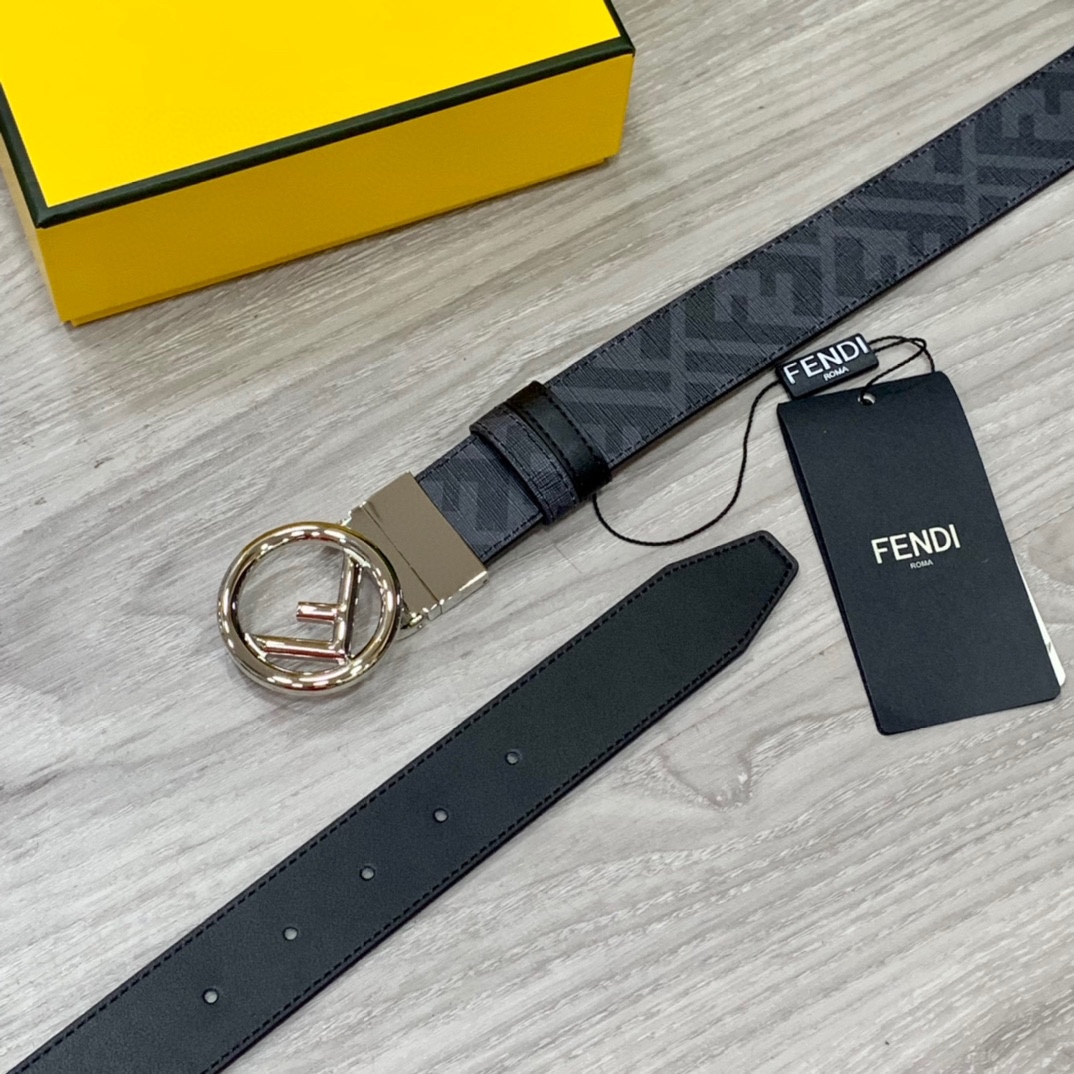Fendi Leather Belts 1:1 Mirror Version