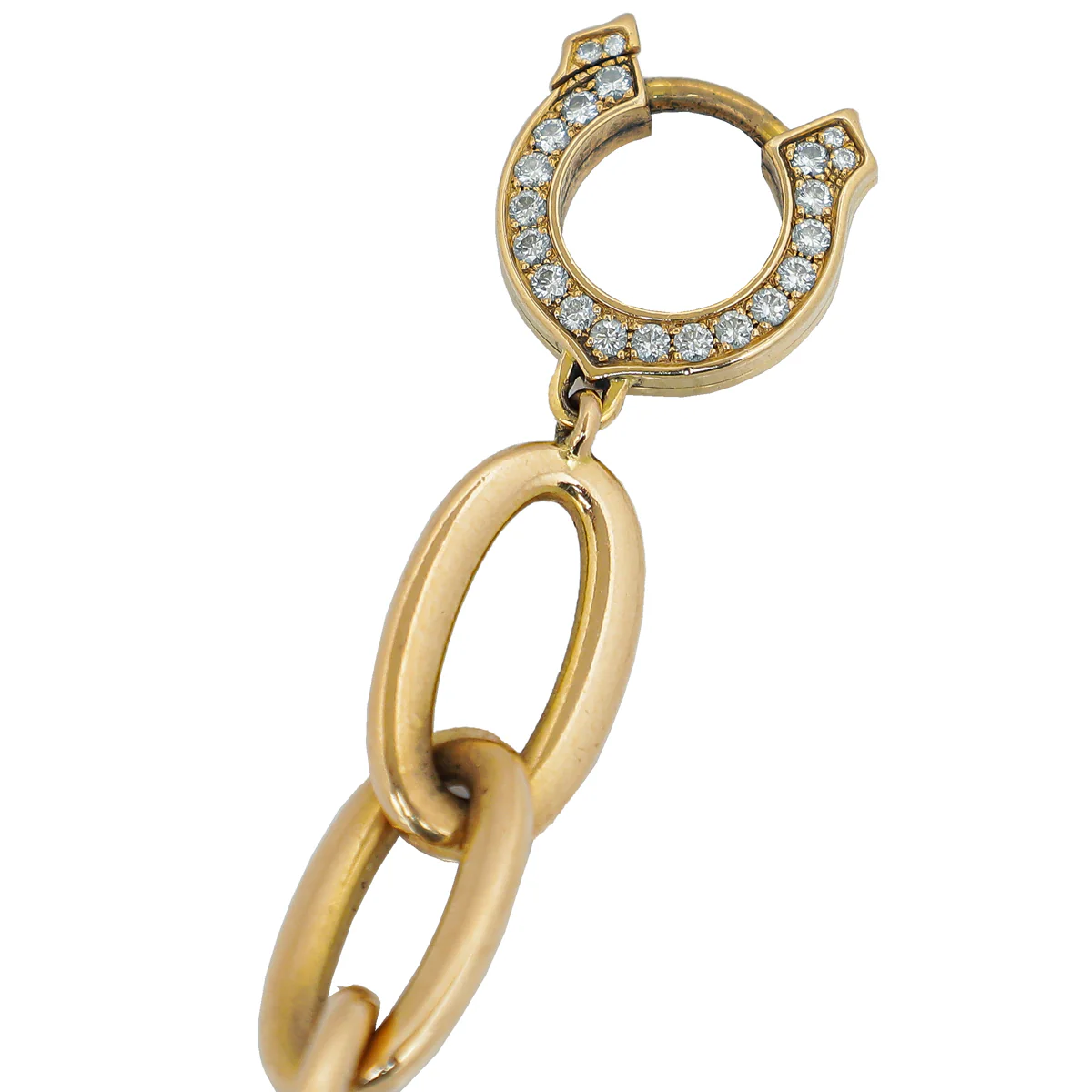 Cartier 18K Rose Gold Diamond C De Cartier Links Bracelet