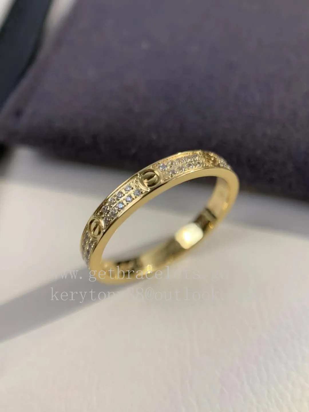 Cartier Love Ring Small Model Yellow Gold with Diamonds B4218000