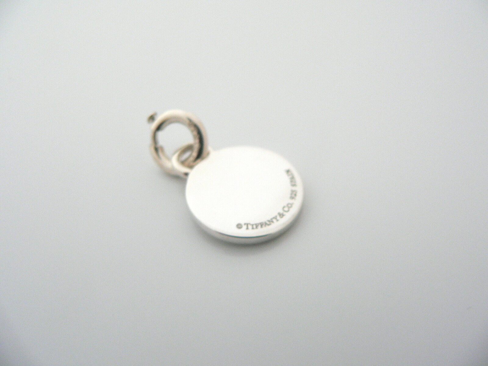 Tiffany & Co Silver Pink Enamel Charm 1837 Circle Clasp 4 Necklace Bracelet Gift