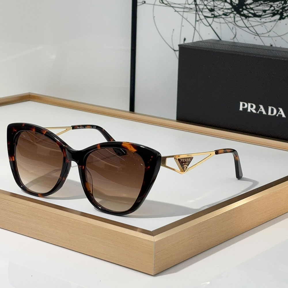 Prada Mirror leg Hollowed Out Stereoscopic Logo  sunglasses Top quality （Replica）