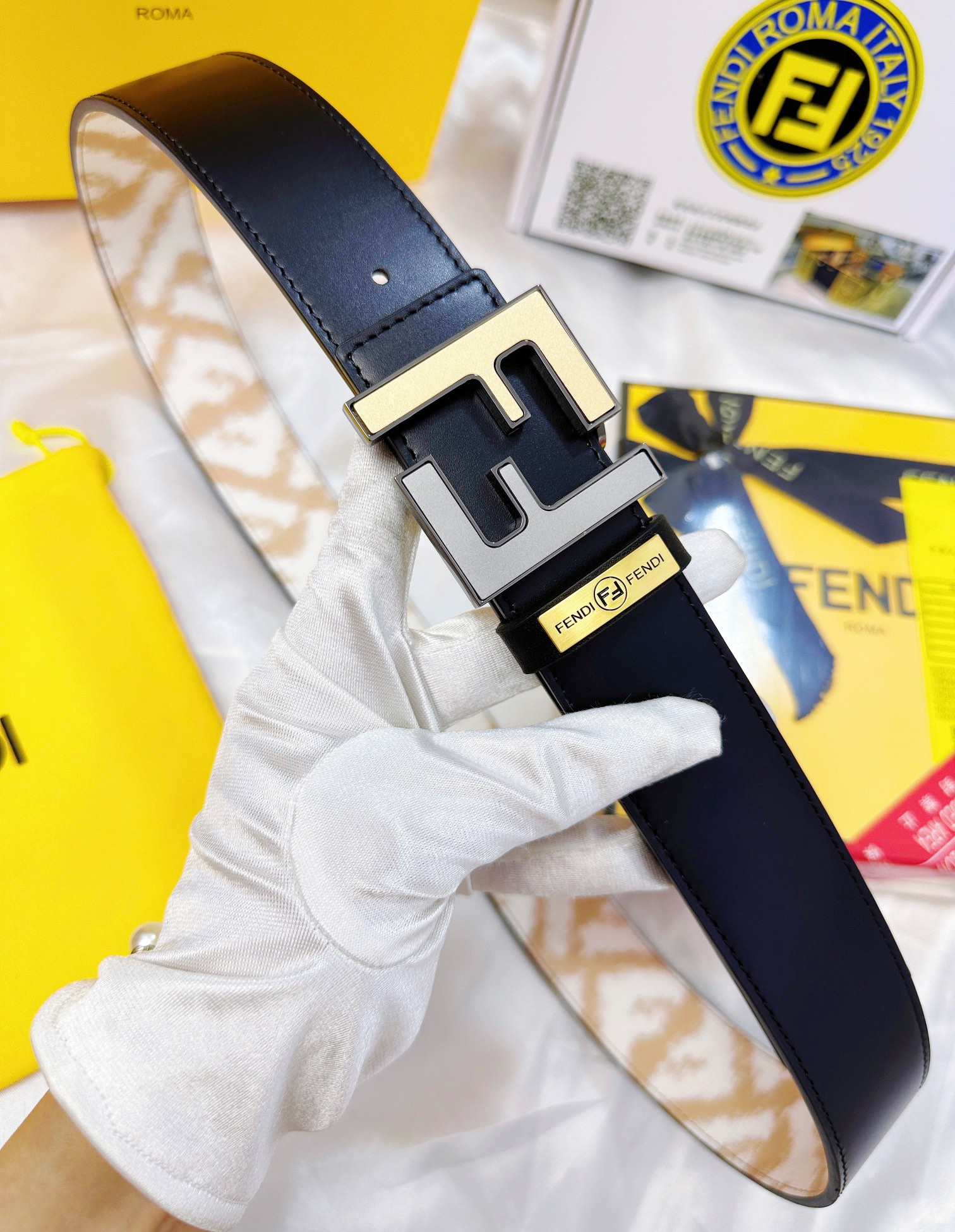 Fendi Leather Belts 1:1 Mirror Version