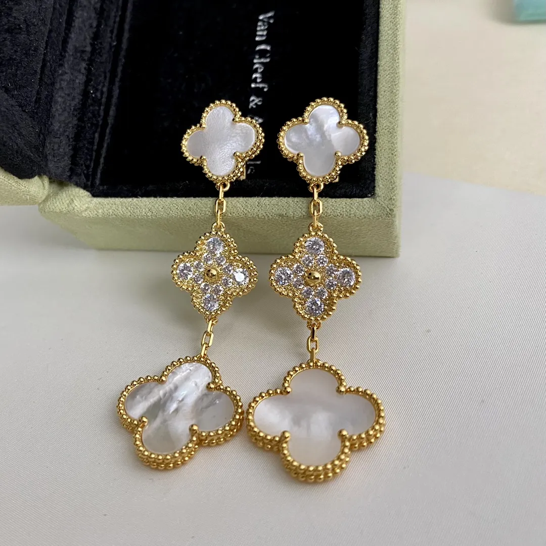 Van Cleef & Arpels Magic Alhambra Earrings 3 Motifs With Diamonds