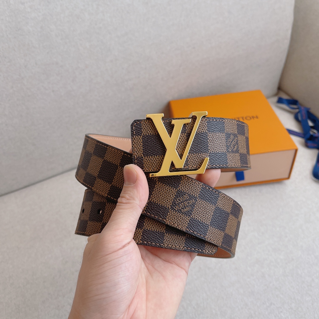 Louis Vuitton LV Leather Belts 1:1 Mirror Version
