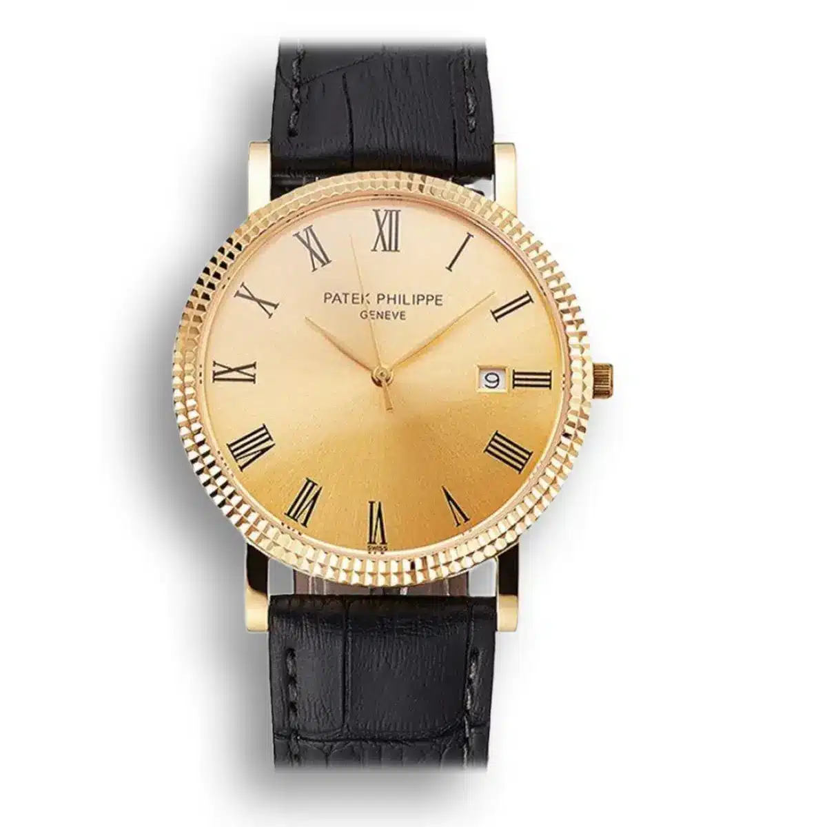Calatrava Roman Dial Gold 40 mm, Yellow Gold Plated