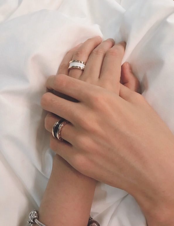 Bvlgari B.ZERO1 RING Replica Two Band, Rose Gold