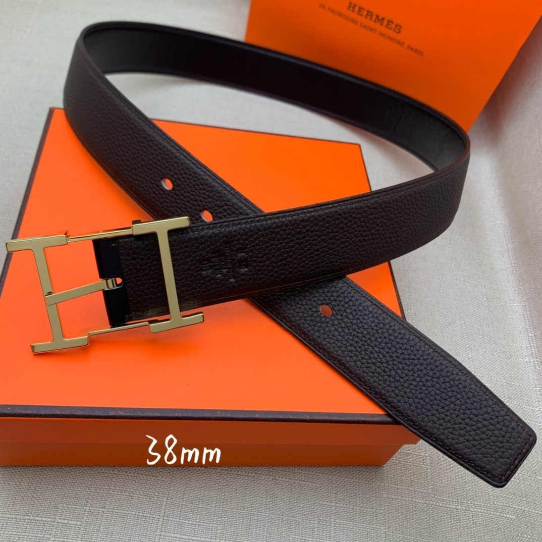 Hermes H Belt Buckle & Reversible Black For Women, Women Belt 380MM