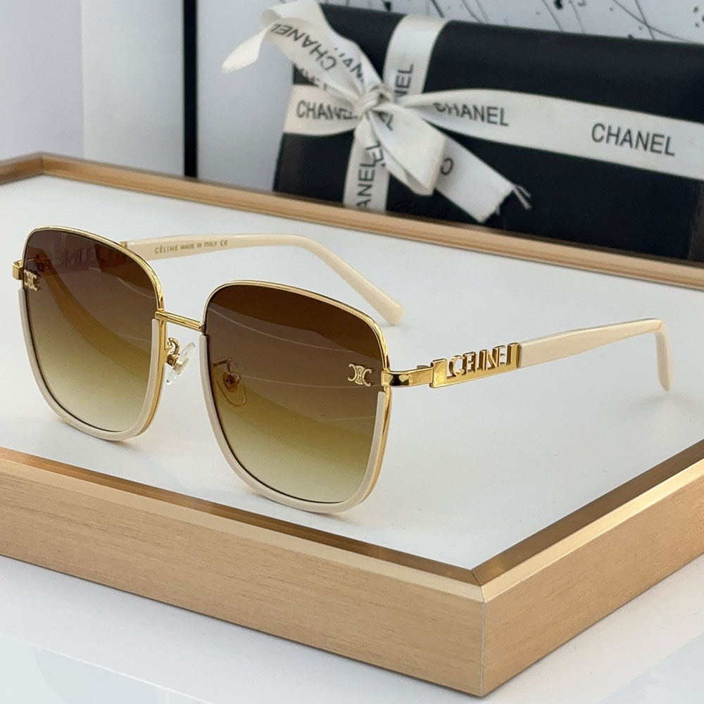 Celine  Mirror leg Stereoscopic Logo  sunglasses Top quality （Replica）
