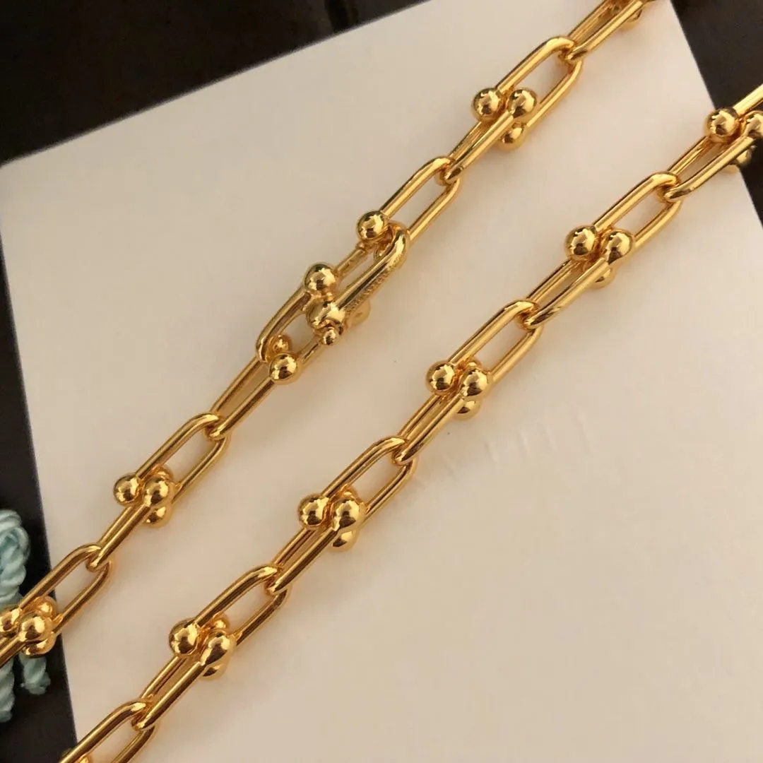 New Tiffany Hardwear 18K Yellow Gold Graduated Link Necklace Fashion UK Jewellery