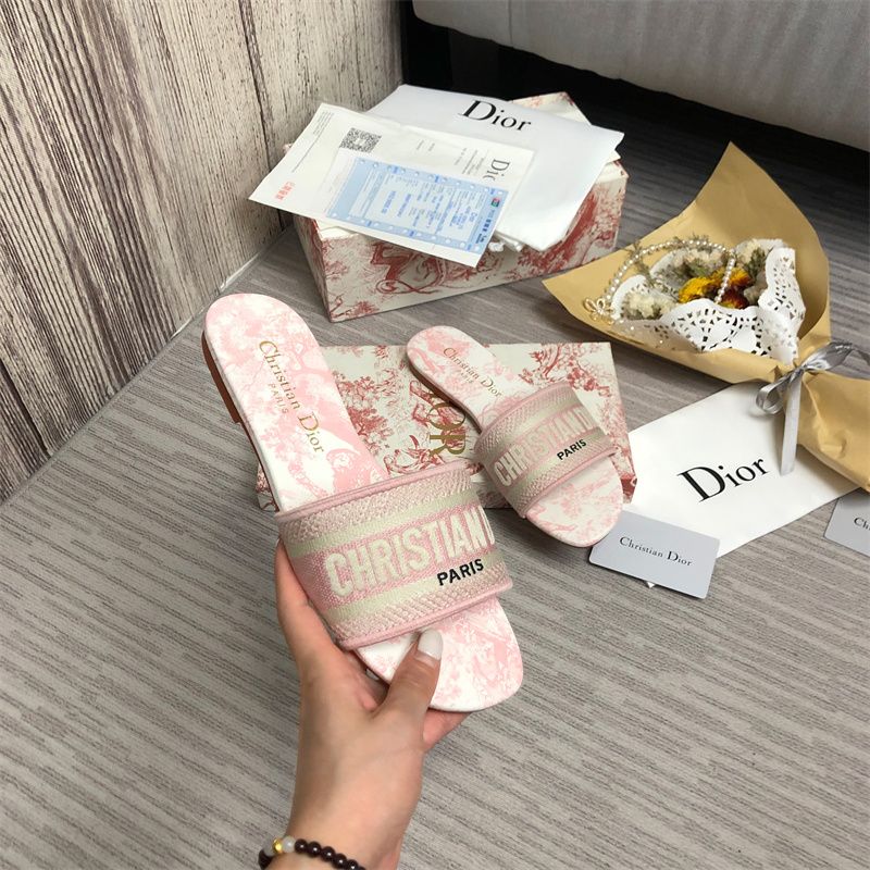 Dior DWAY Slide Slipper Sandals (Replica)