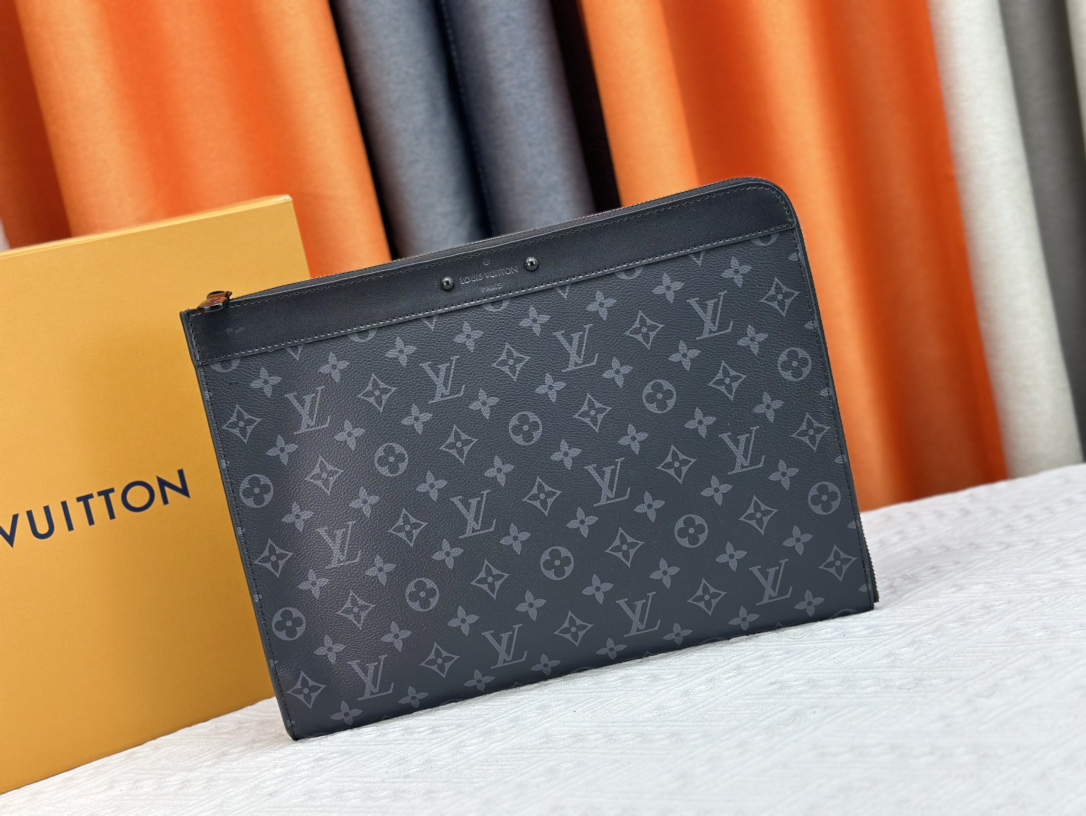 Louis Vuitton Pochette Jour Monogram Eclipse M82080 Clutch Bag Handbag
