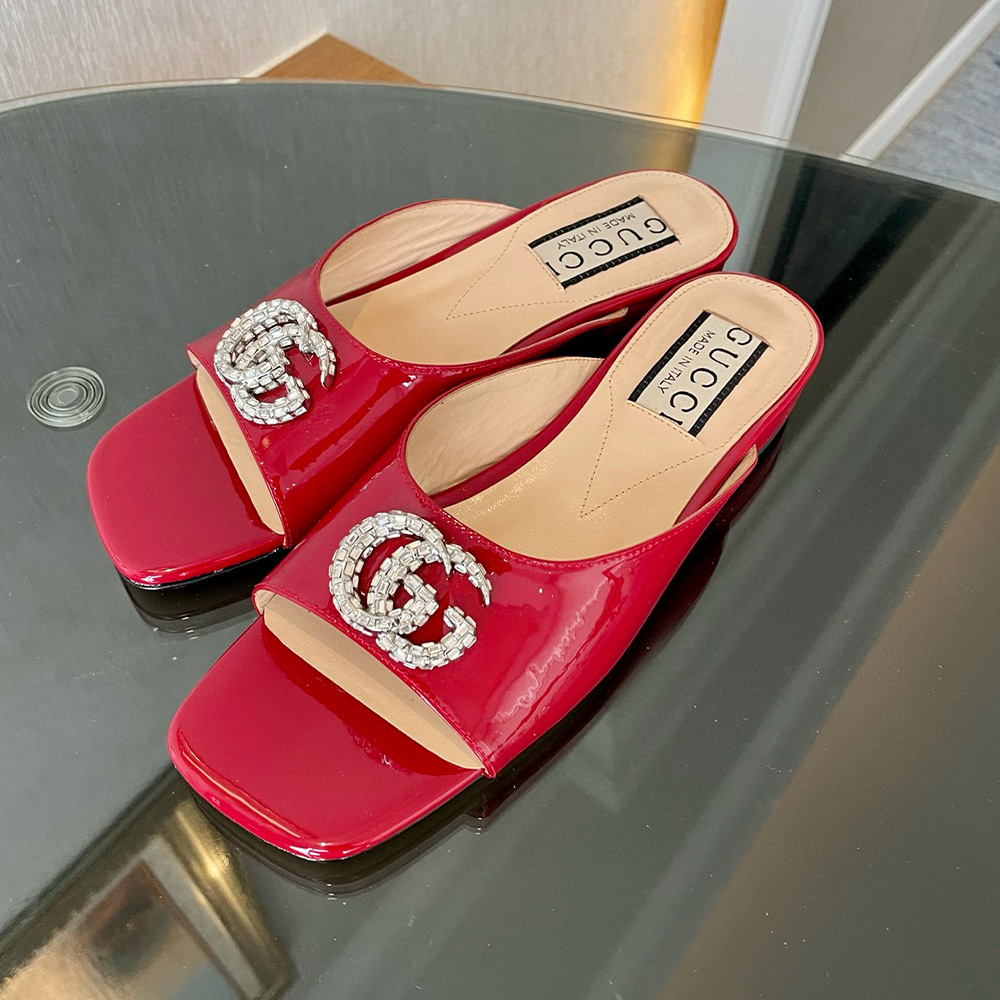 Gucci Leather Sandals  Slide Sandal (Replica)