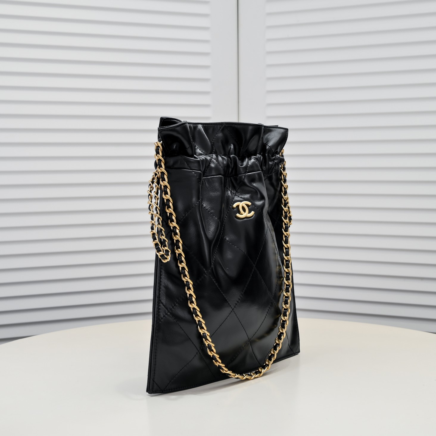 Chanel Drawstring Trash Bag Shoulder Bag Handbag