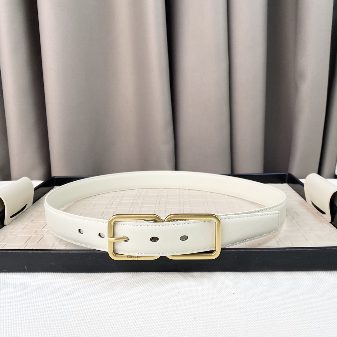 YSL Saint Laurent Leather Belts 1:1 Mirror Version