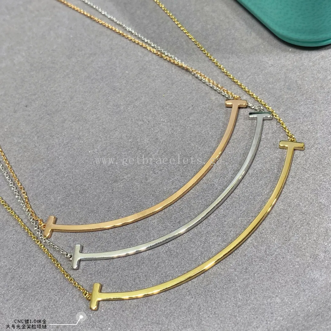 Tiffany T Large Smile Pendant Yellow Gold/Rose Gold/White Gold