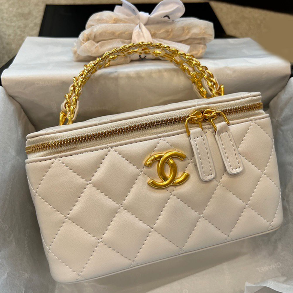 Chanel Lambskin Hollow Handle Makeup Box Shoulder Bag(Replica)