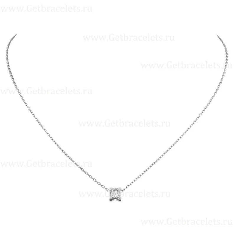Replica C DE Cartier Necklace White Gold with Diamons N7405500