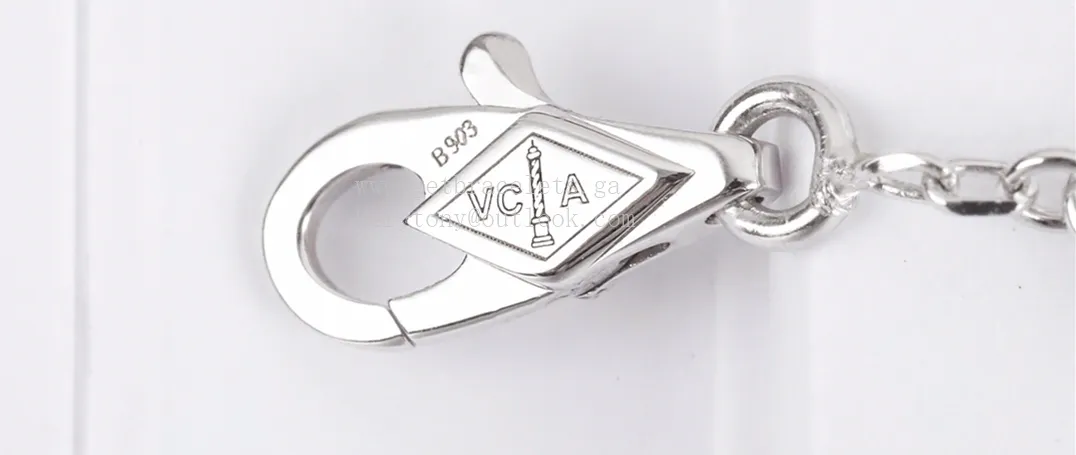 Van Cleef Arpels Sweet Alhambra Bracelet 6 Motifs White Gold With Pave Diamonds