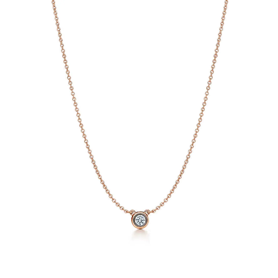 2021 Tiffany Elsa Peretti By The Yard Diamond Pendant Necklace Sterling Silver Set Knockoff UK GRP02775/GRP05156