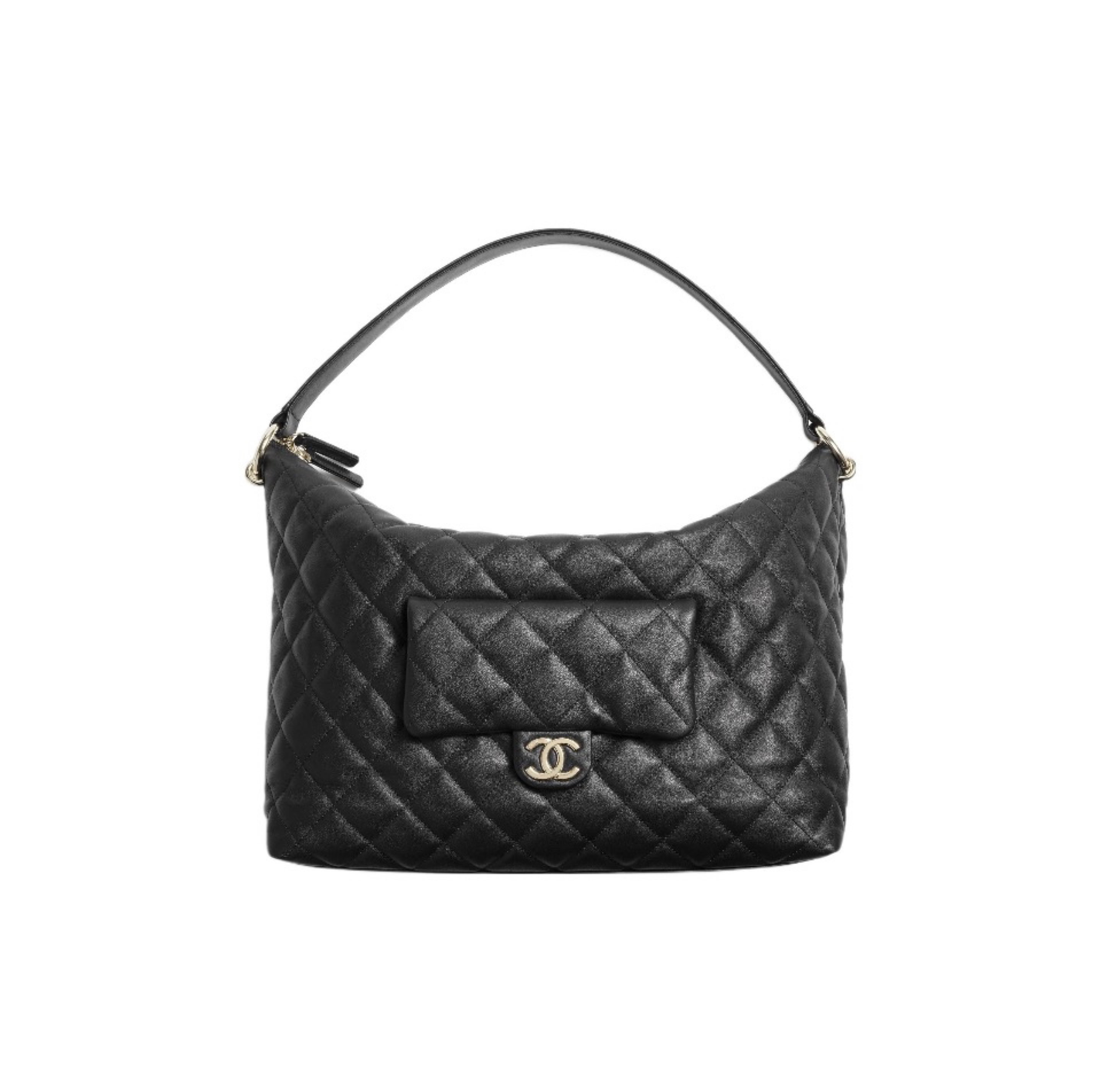 Chanel Hobo Calf Leather Shoulder Bag Handbag (Replica）