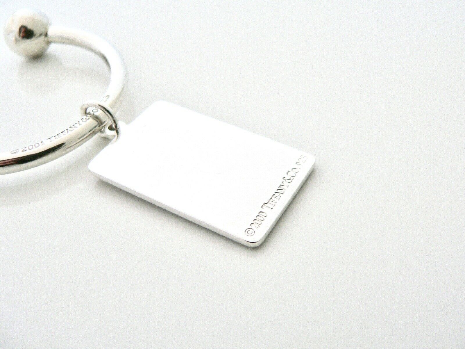 Tiffany & Co Silver Large Welcome Mat Key Ring Keychain Rare Housewarming Gift