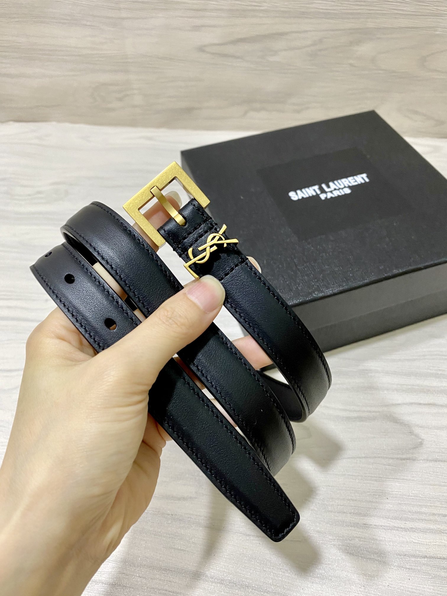 YSL Saint Laurent Leather Belts 1:1 Mirror Version