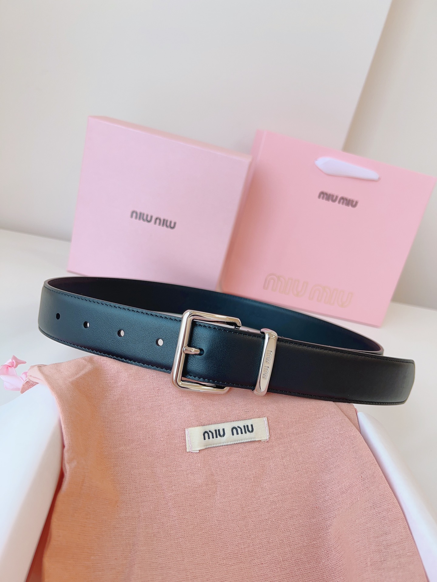 MiuMiu Leather Belts 1:1 Mirror Version