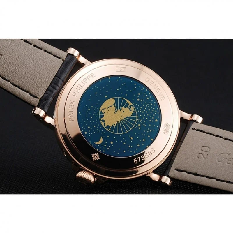 Perpetual Calendar Dial Black 40 mm, Rose Gold Plated