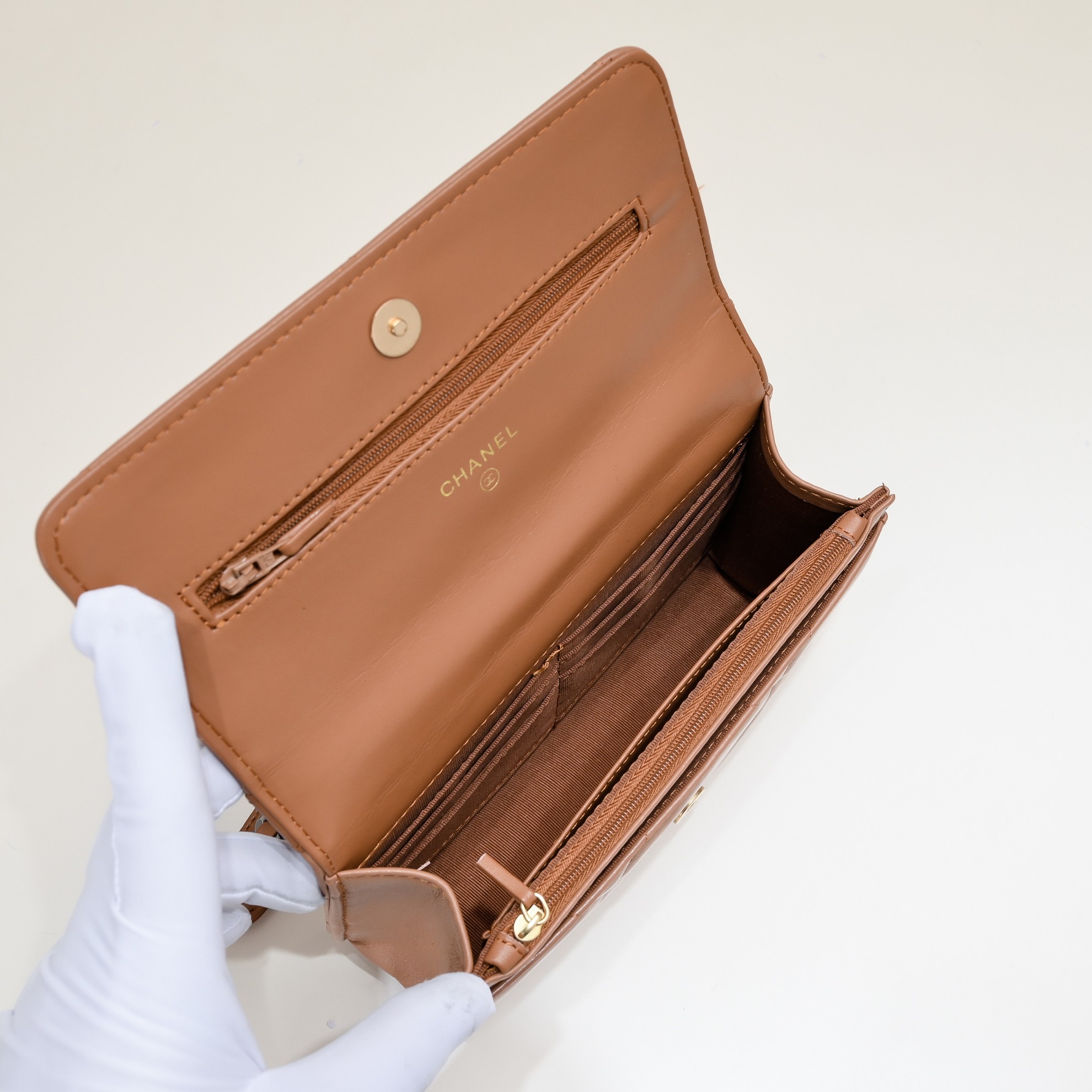 Chanel Woc 3 Colour Metallic Mixed Strap Shoulder Bag Handbag