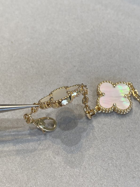 Van Cleef Bracelet Dupe, White Clover Bracelet