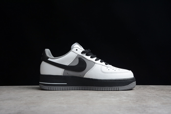 Nike Air Force 1 Low White Dark Grey Black Shoes 553689-609