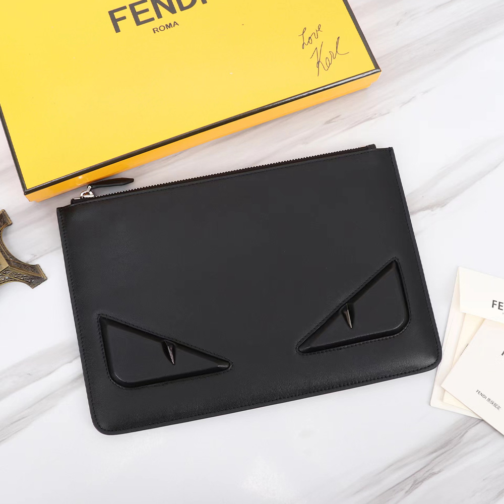FENDI Printed Canvas Clutch Toiletry Bag(Replica)