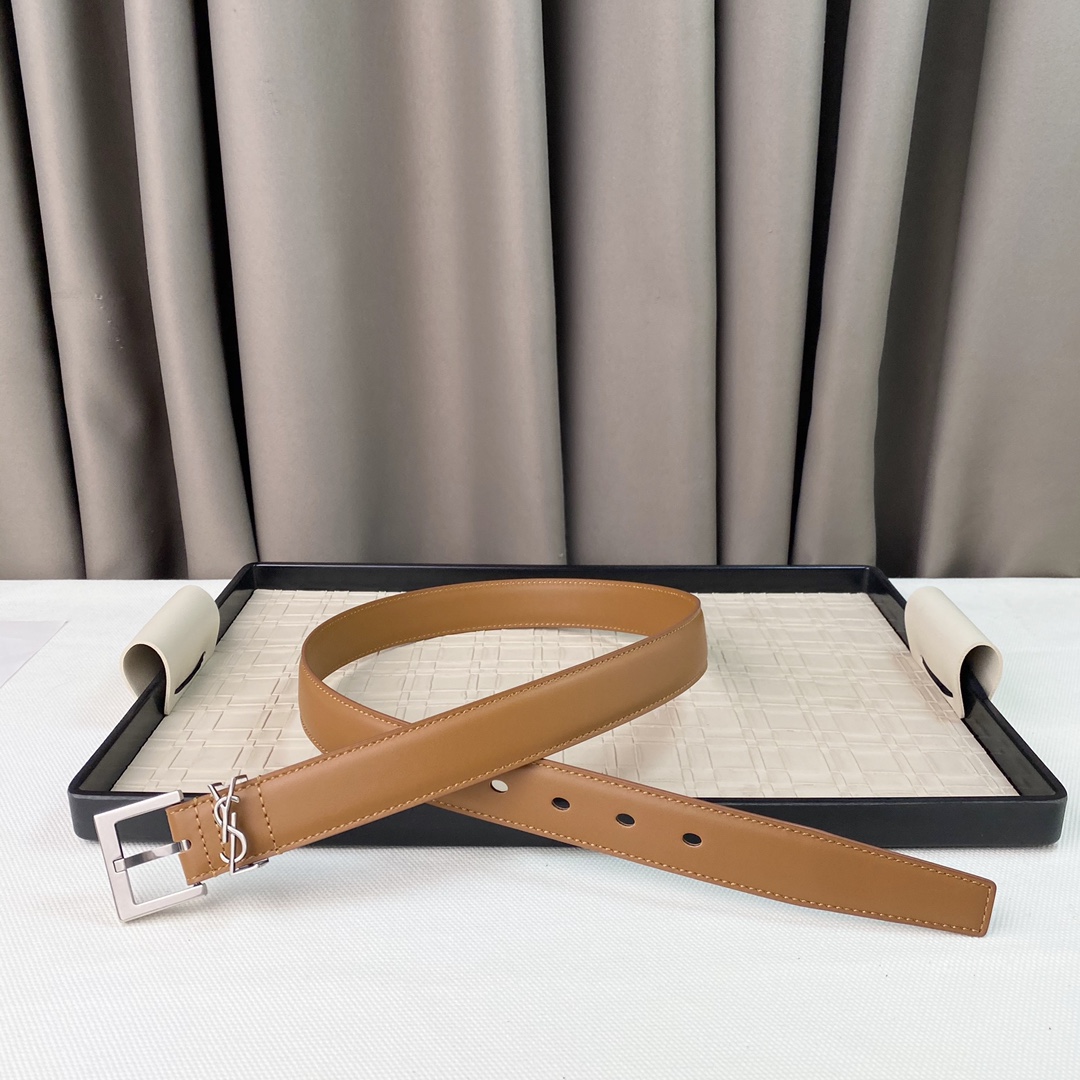 YSL Saint Laurent Leather Belts 1:1 Mirror Version
