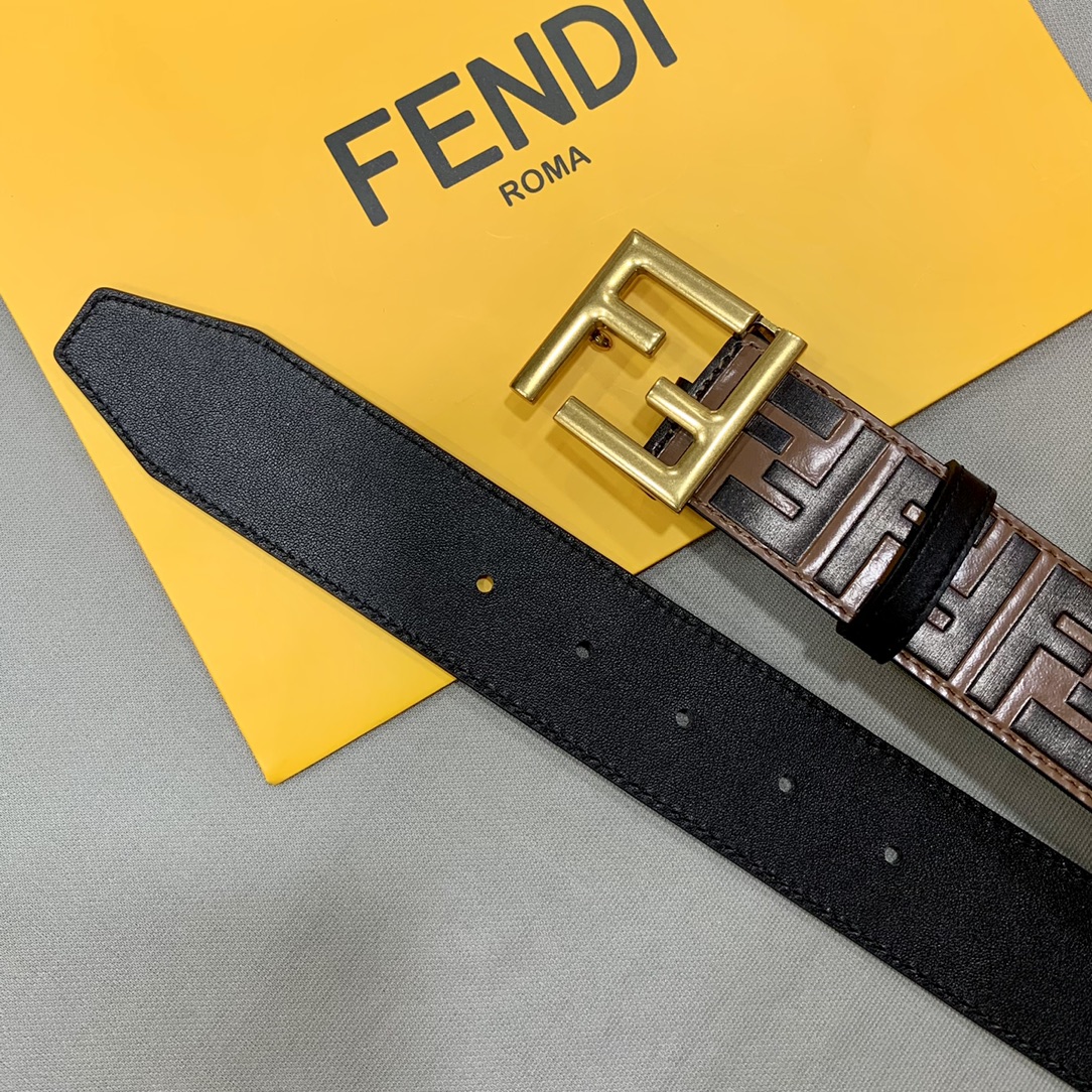 Fendi Leather Belts 1:1 Mirror Version