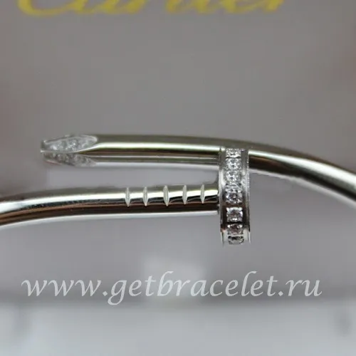 Copy Cartier Juste Un Clou Bracelet White Gold Diamonds B6037915