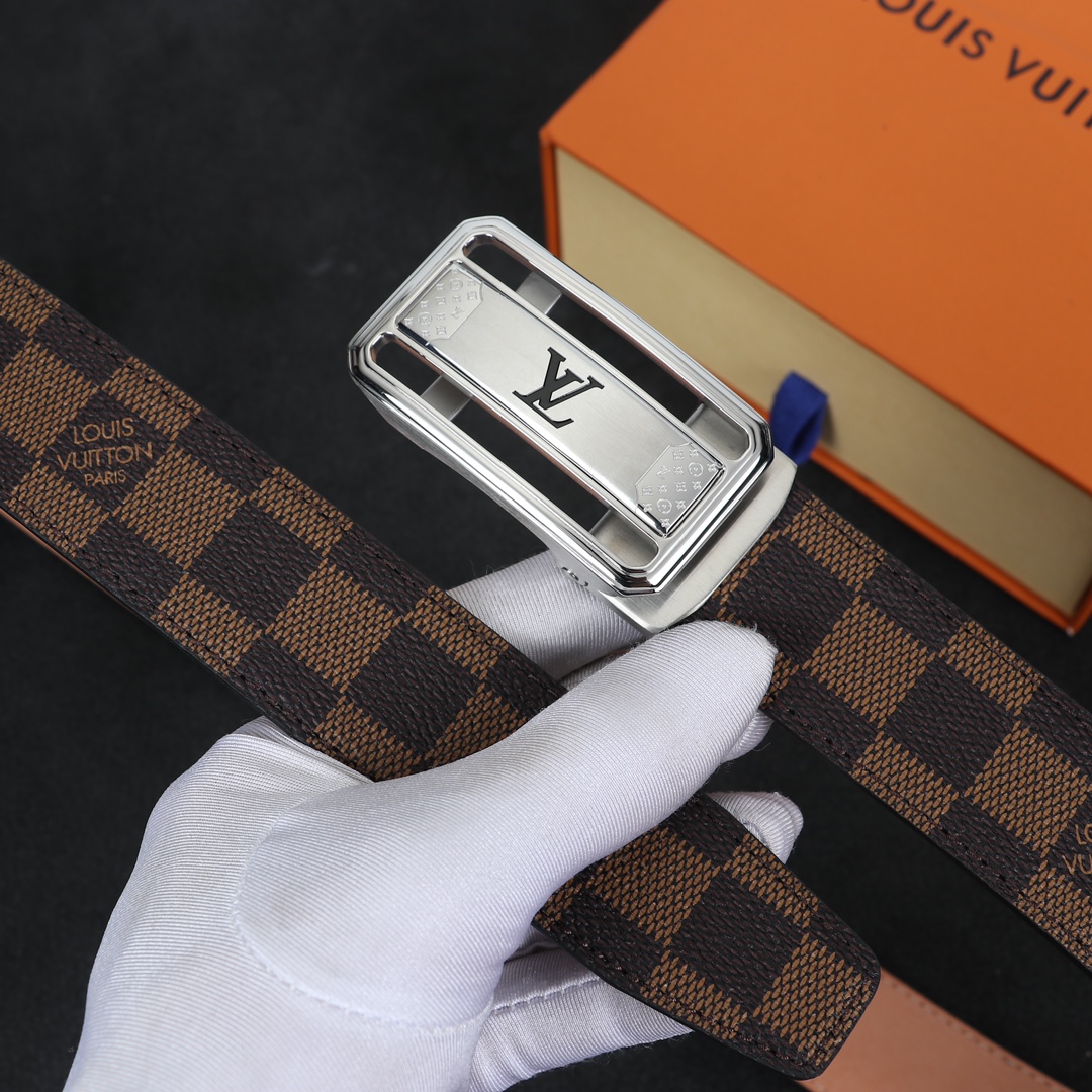 Louis Vuitton LV Leather Belts 1:1 Mirror Version