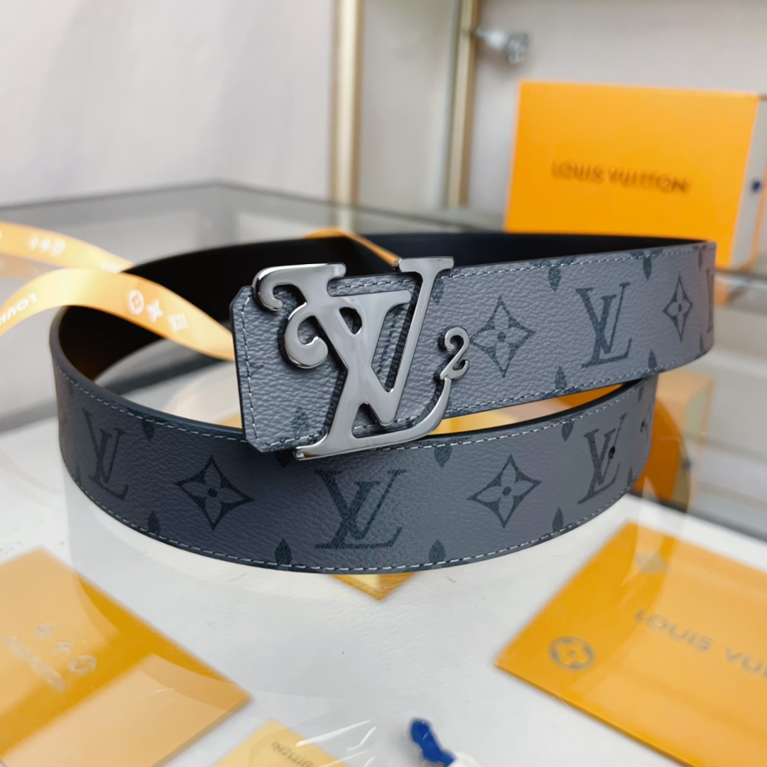 Louis Vuitton LV Leather Belts 1:1 Mirror Version