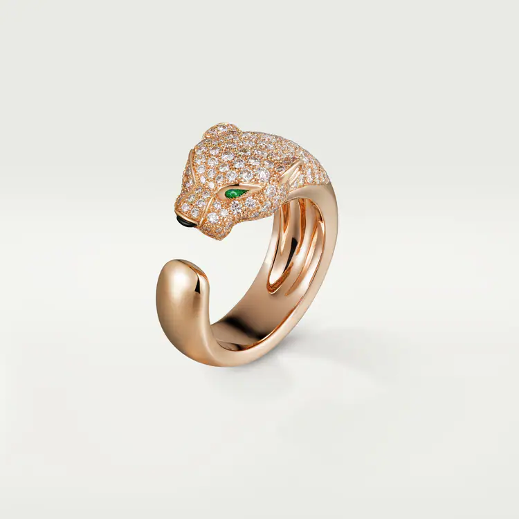 Cartier Leopard Head Ring with Diamonds, PANTHÈRE CARTIER RING Dupe