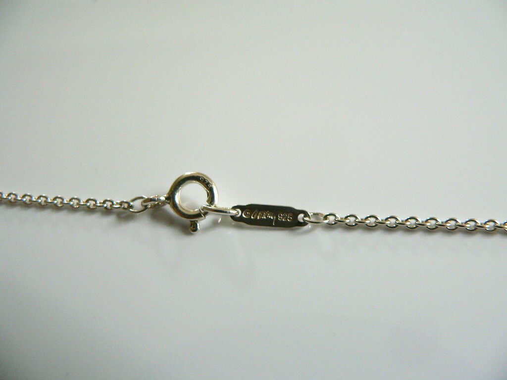 Tiffany & Co Gehry Double Orchid Necklace Dangle Chain Charm Silver Gift Pouch