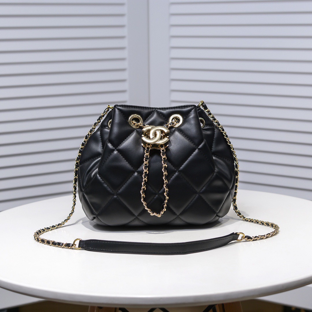 Chanel Lambskin Bucket Bag Shoulder Crossbody Bag（Replica）