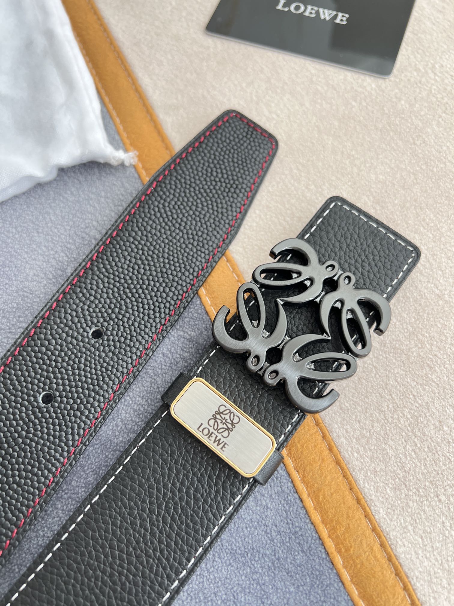 Loewe Leather Belts 1:1 Mirror Version