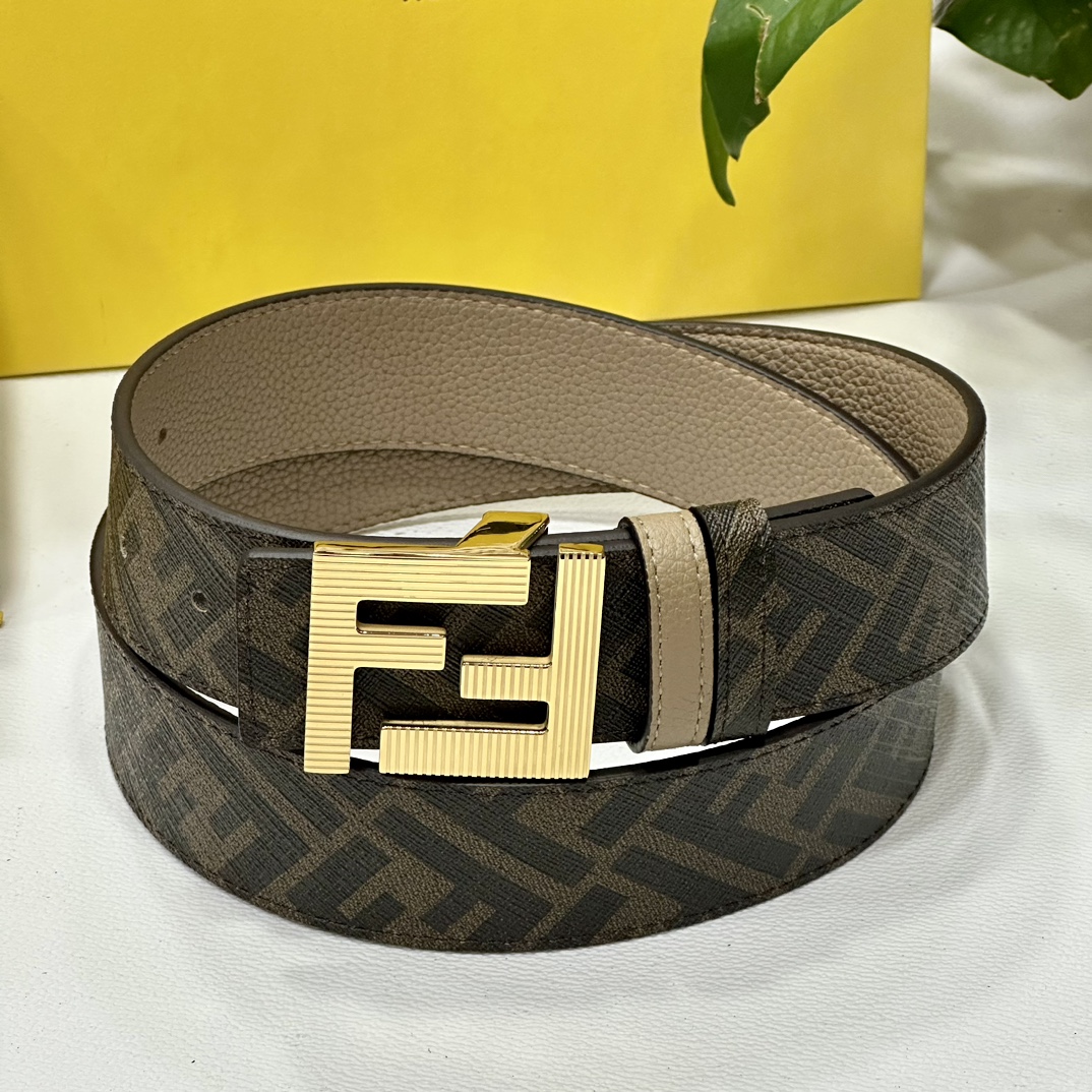 Fendi Leather Belts 1:1 Mirror Version