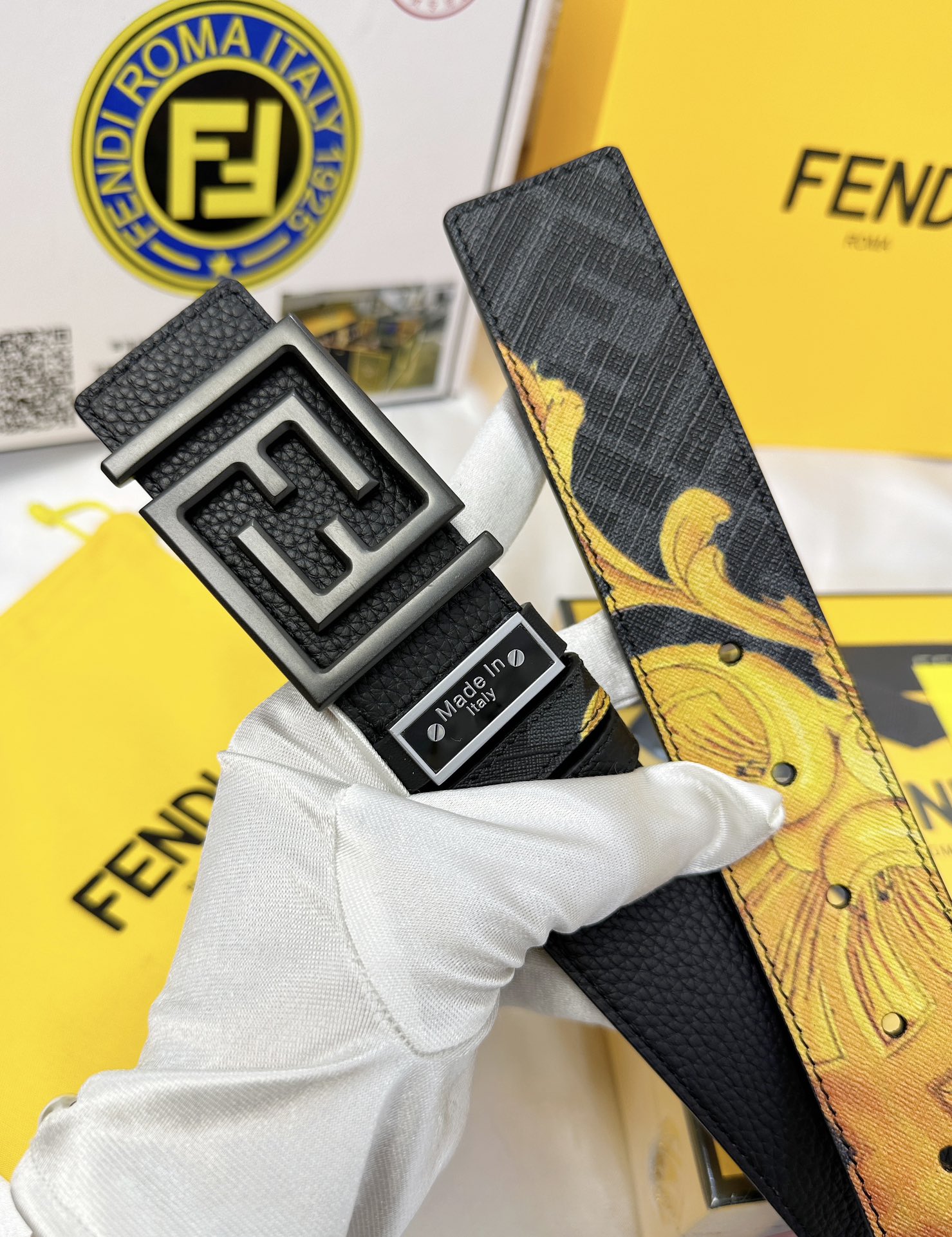 Fendi Leather Belts 1:1 Mirror Version