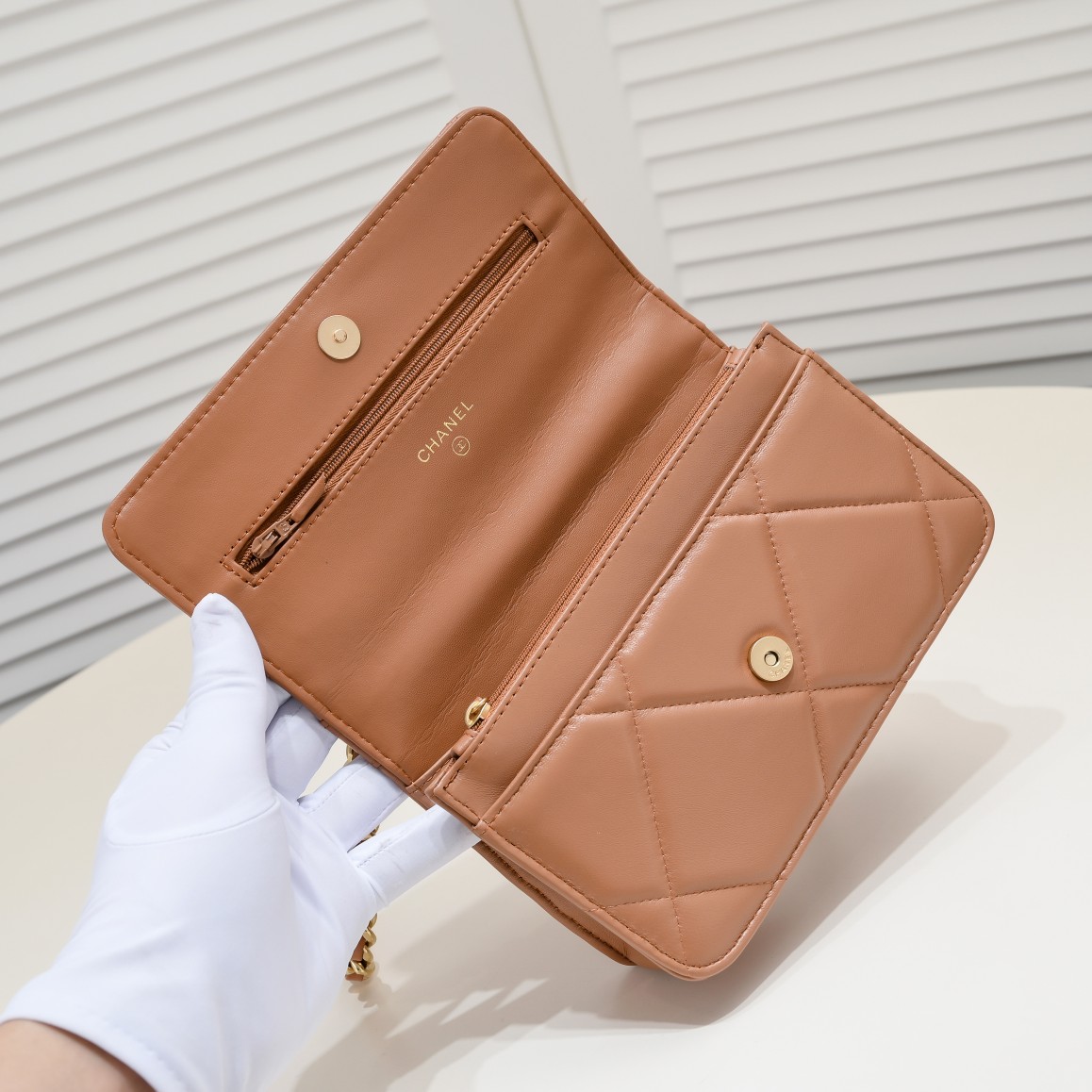 Chanel Woc 3 Colour Metallic Mixed Strap Shoulder Bag Handbag