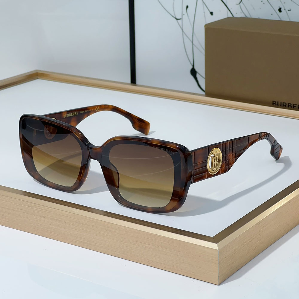 Burberry  Mirror leg Hollowed out Logo  Sunglasses Top quality （Replica）